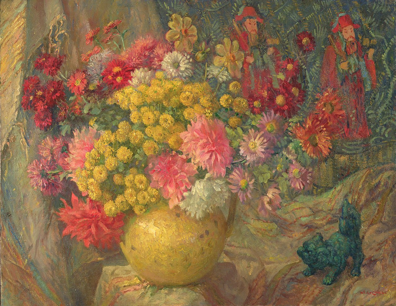 Runsas kukkakimppu, noin 1930-luku tekijältä William Arthur Chase