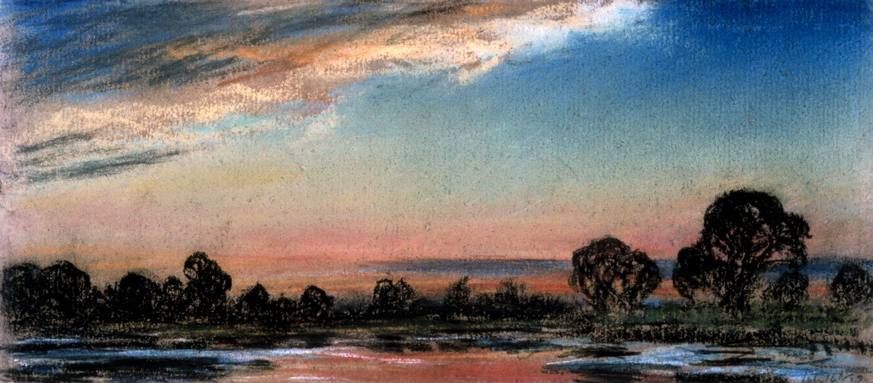Jälkivalo tunti virallisen auringonlaskun jälkeen, Chelsea, 14. heinäkuuta 1886 tekijältä William Ascroft