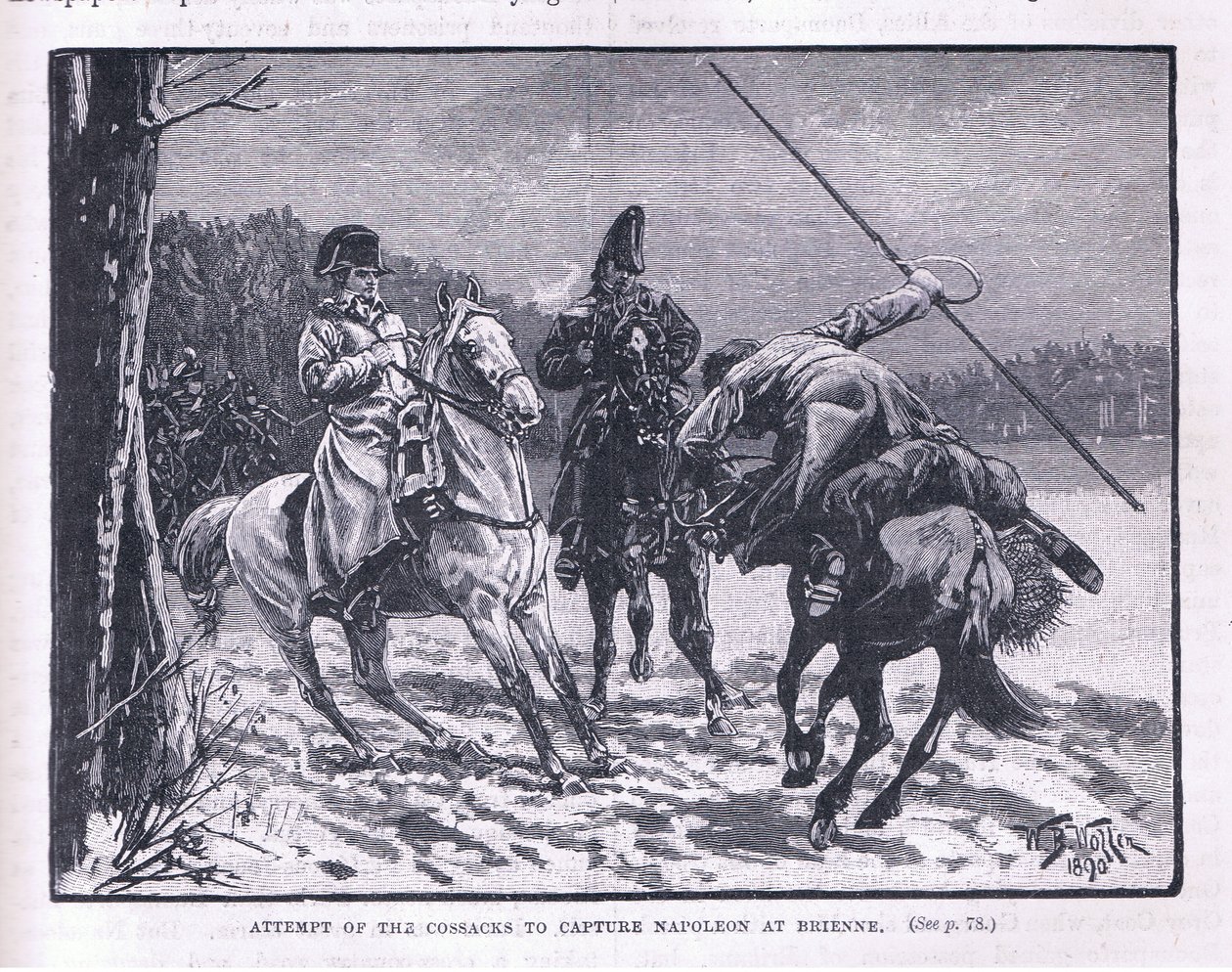 Kasakkojen yritys vangita Napoleon Briennessa tekijältä William Barnes Wollen