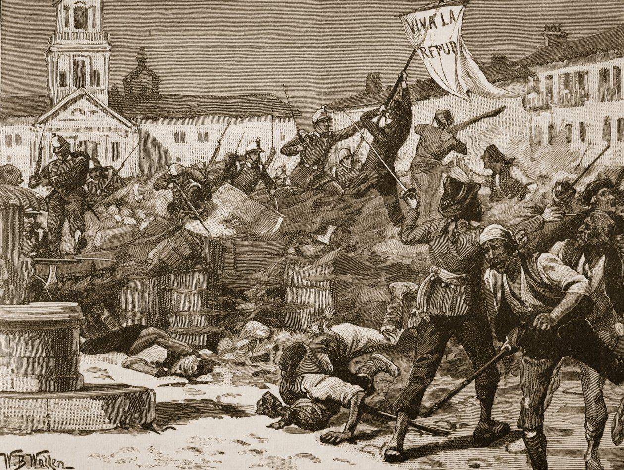 Street Fighting Malagassa, 1869, kuvitus "Cassell
