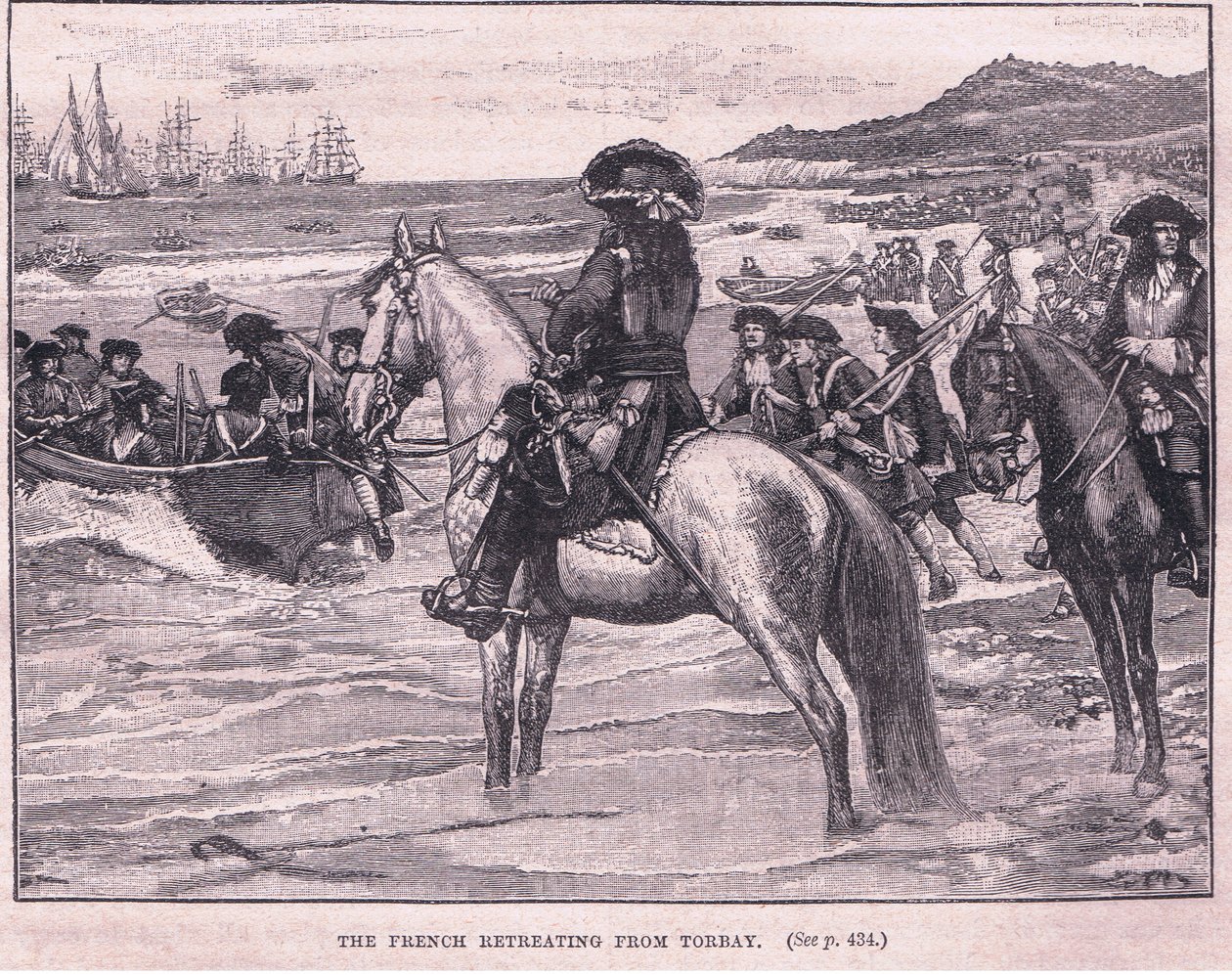Ranskalaiset vetäytyvät Torbaysta 1690 jKr tekijältä William Barnes Wollen