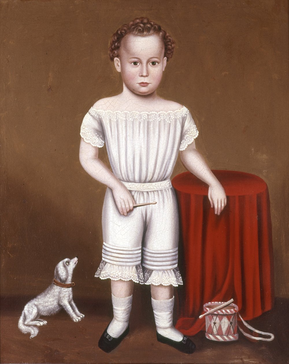 Poika peltirummun kanssa, n. 1845 tekijältä William Bartol