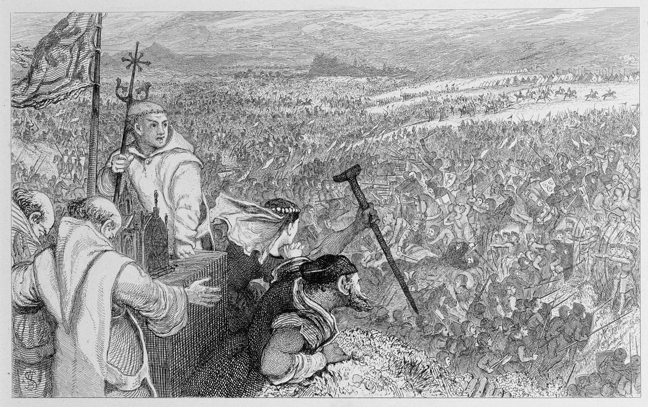 Brucen puhe Bannockburnissa (vedosetsaus) (proof etching) tekijältä William Bell Scott