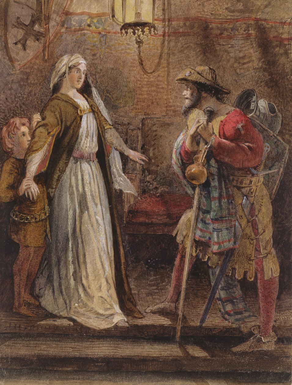 Paluu pitkältä ristiretkeltä, 1861 tekijältä William Bell Scott