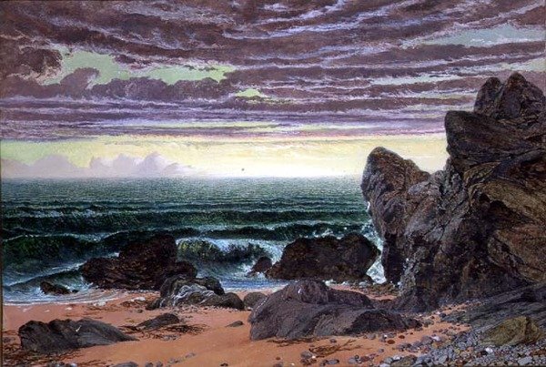 Auringonlasku meren yllä (pari 46429) tekijältä William Bell Scott