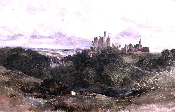 Warkworthin linna, Northumberland, 1800-luku tekijältä William James Bennett