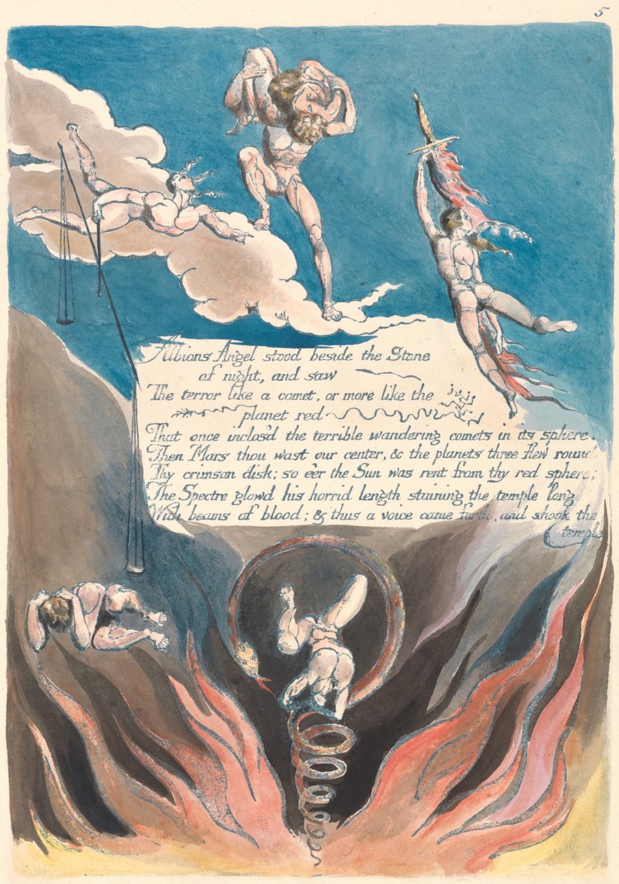 Amerikka. Profetia, levy 7, tekijältä William Blake