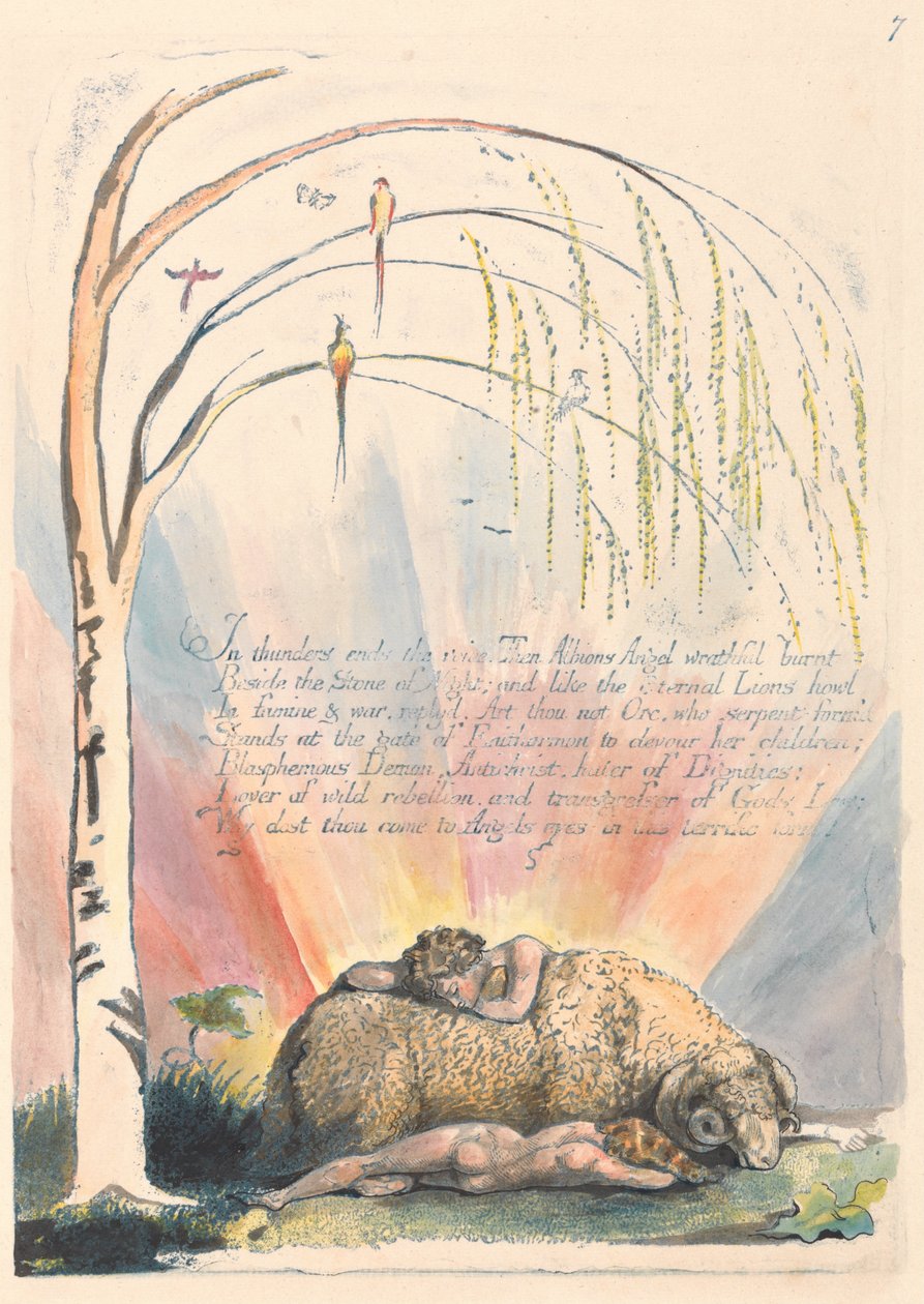 Amerikka. Profetia, levy 9, tekijältä William Blake