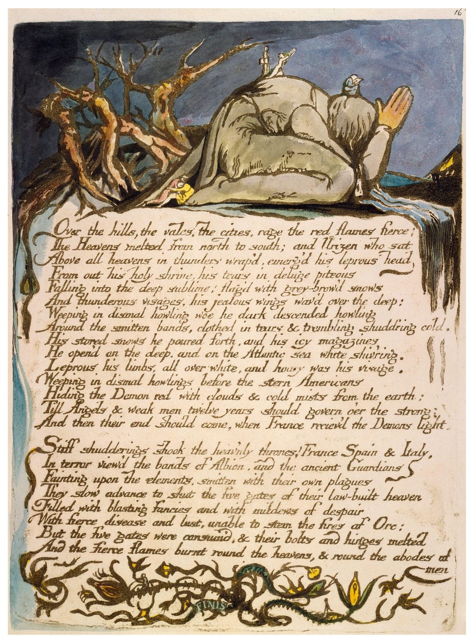 Amerikka profetia kopioi levyn 18 tekijältä William Blake