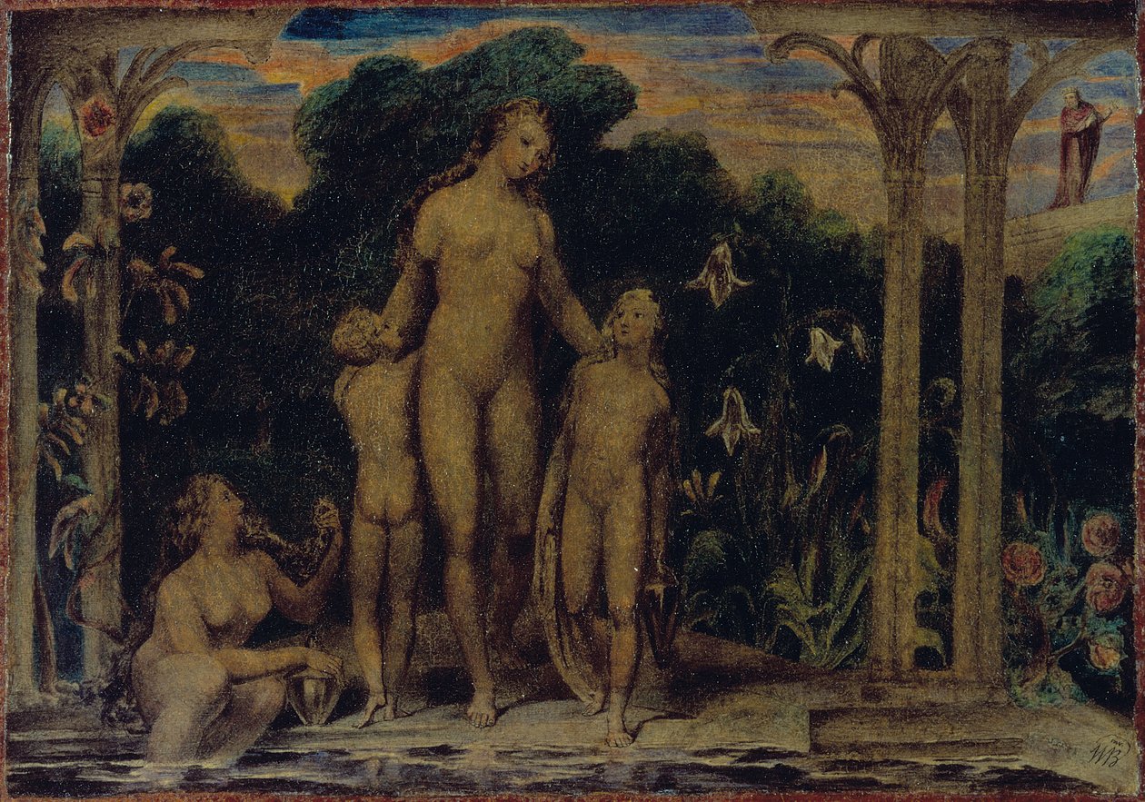Bathsheba kylvyssä tekijältä William Blake