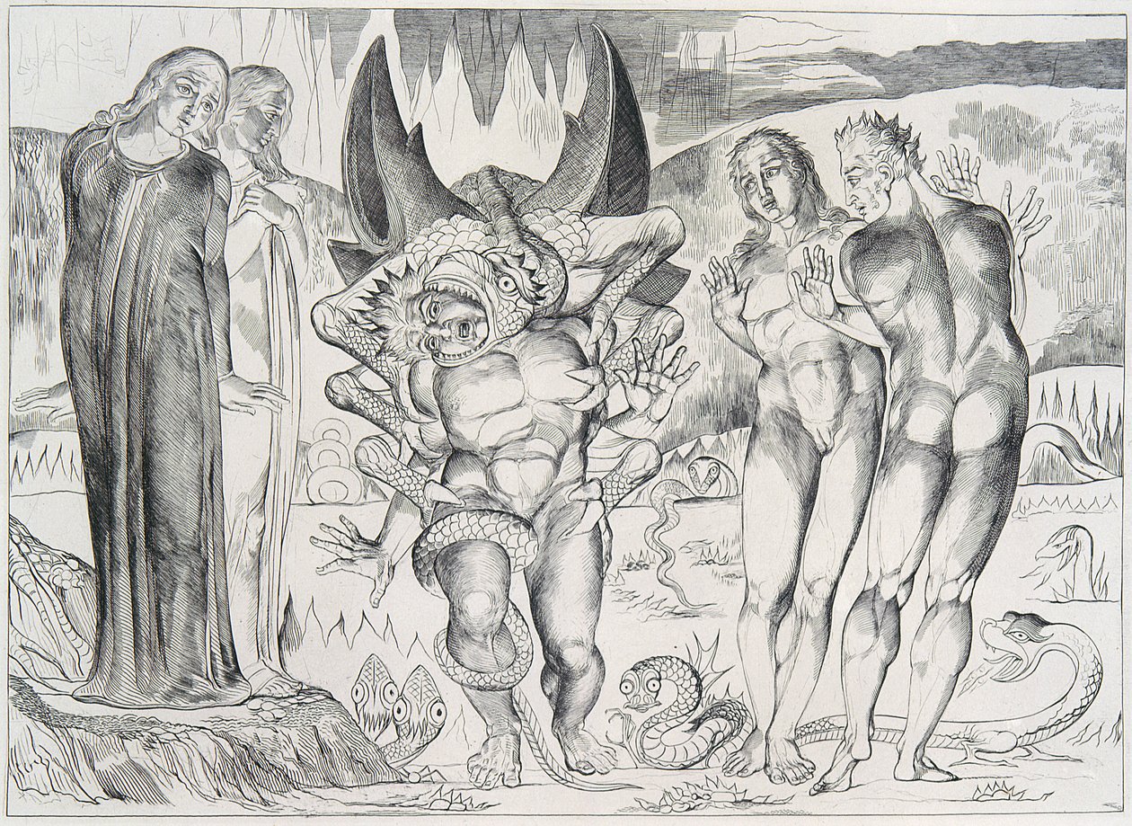 Blaken Illustrations of Dante tekijältä William Blake