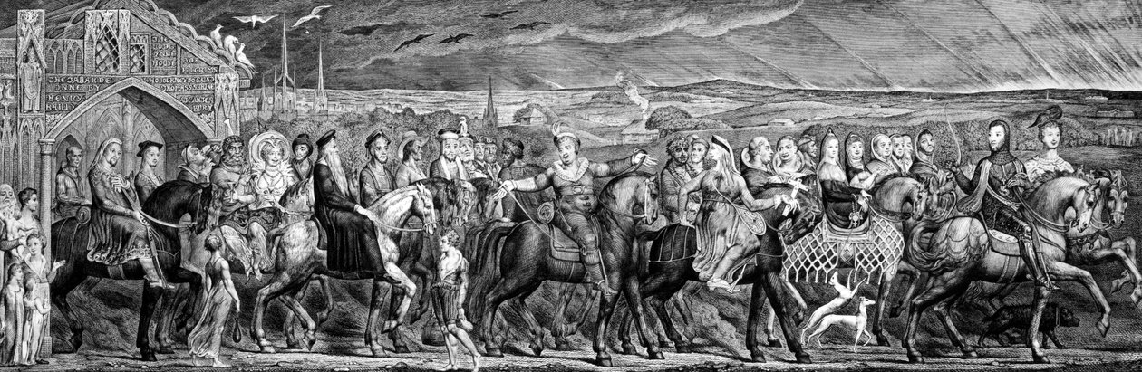 Chaucerin Canterburyn pyhiinvaeltajat, 1810 tekijältä William Blake