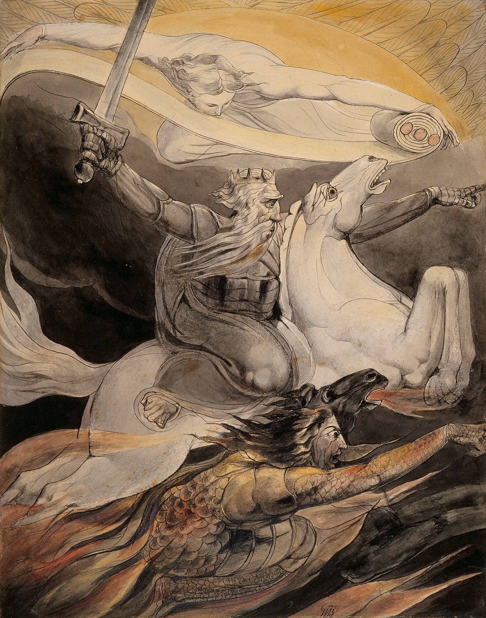Kuolema kalpealla hevosella tekijältä William Blake