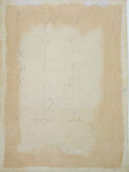 Monumentin korkeus ja suunnitelma, 1819-20 tekijältä William Blake