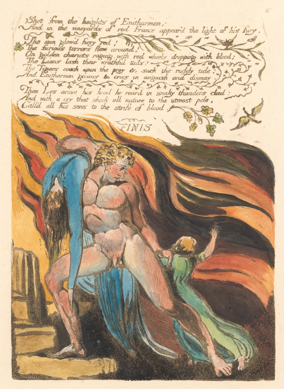 Eurooppa. Profetia, levy 17, laukaus korkeudesta. . . . (Bentley 18) tekijältä William Blake
