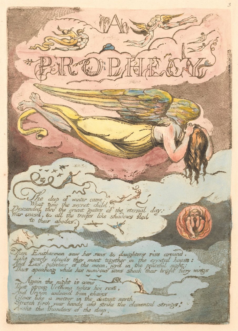 Eurooppa. Profetia, levy 5, tekijältä William Blake