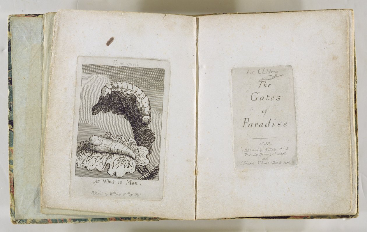 Lapsille. Paratiisin portit (ja Frontispiece), 1793 tekijältä William Blake