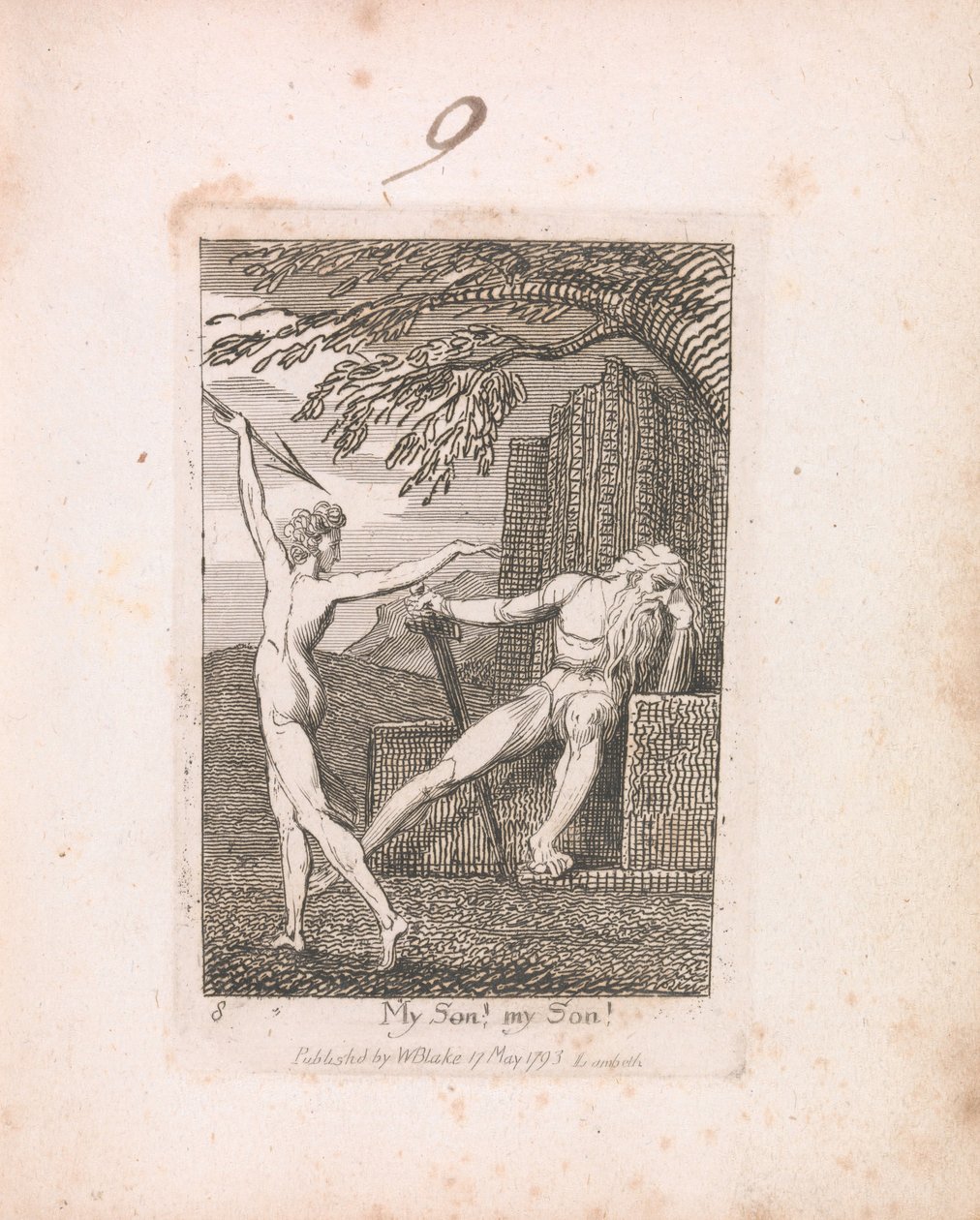 Lapsille. Paratiisin portit, levy 10, poikani! poikani! tekijältä William Blake