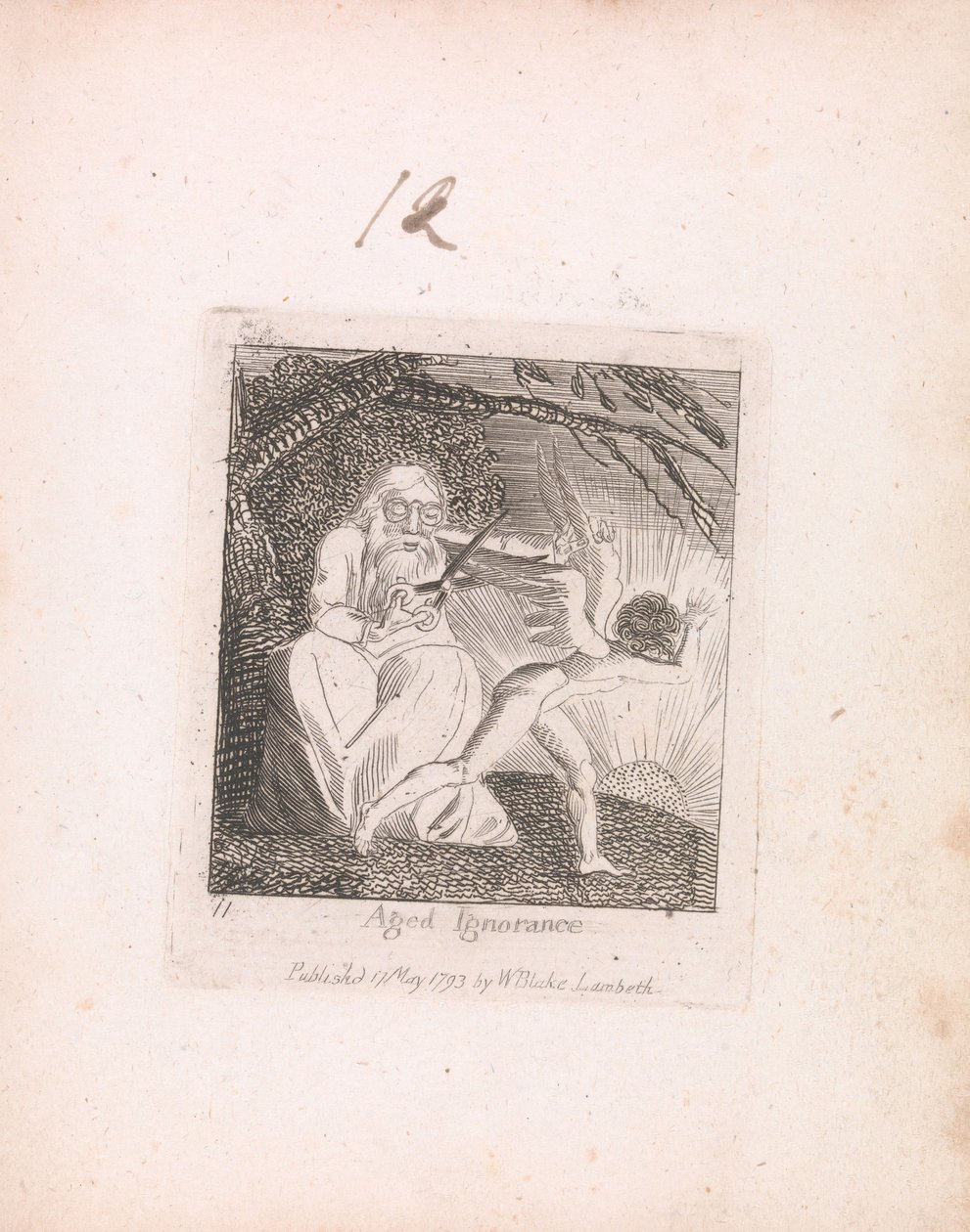 Lapsille. Paratiisin portit, levy 13, ikäinen tietämättömyys tekijältä William Blake