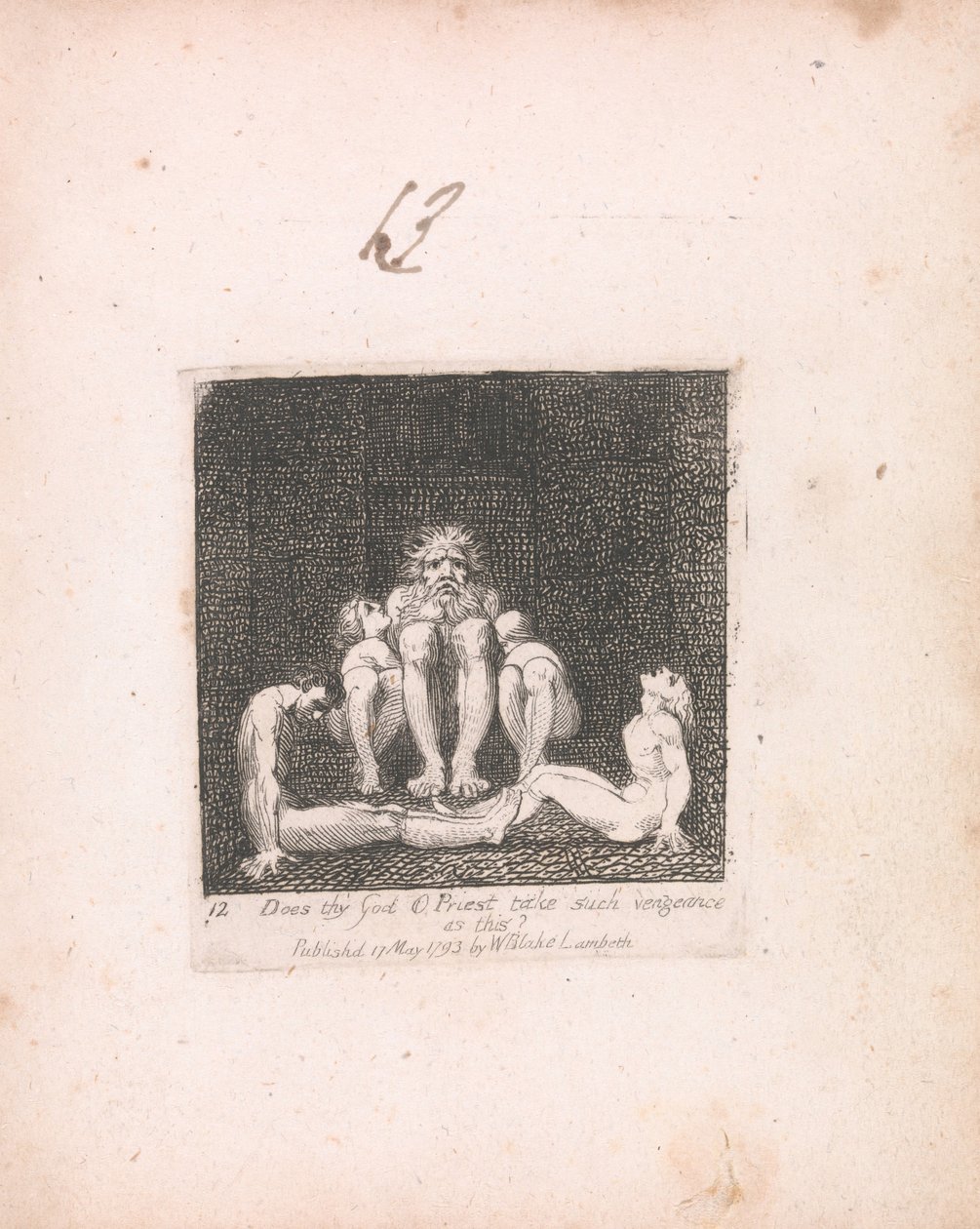 Lapsille. Paratiisin portit, levy 14, kostaako sinun Jumalasi, pappi, näin tekijältä William Blake