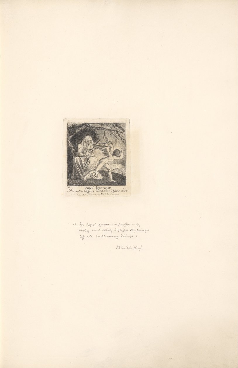 Sukupuolille- Paratiisin portit, levy 13, ikäinen tietämättömyys tekijältä William Blake