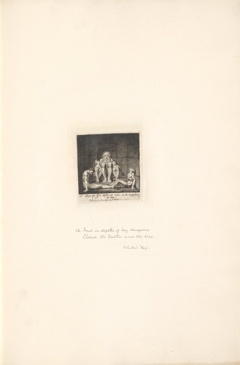 Sukupuolten puolesta- Paratiisin portit, levy 14, kostaako sinun Jumalasi, pappi, näin tekijältä William Blake