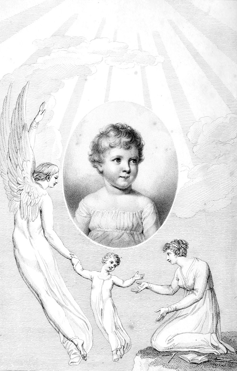 Etukuva teoksessa A Fathers memoirs of his Child (Isän muistelmat lapsestaan) tekijältä William Blake