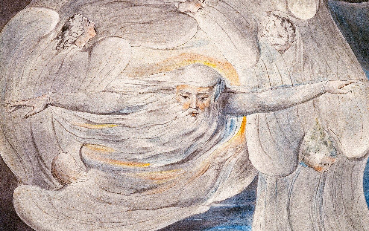Jumala vastaa Jobille tuulispäästä tekijältä William Blake