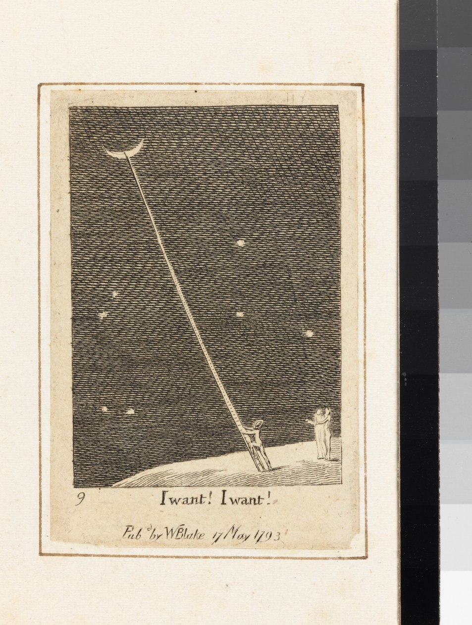 Haluan! I Want!, teoksesta Sukupuolille: Paratiisin portit, 1793 (viivakaiverrus) tekijältä William Blake