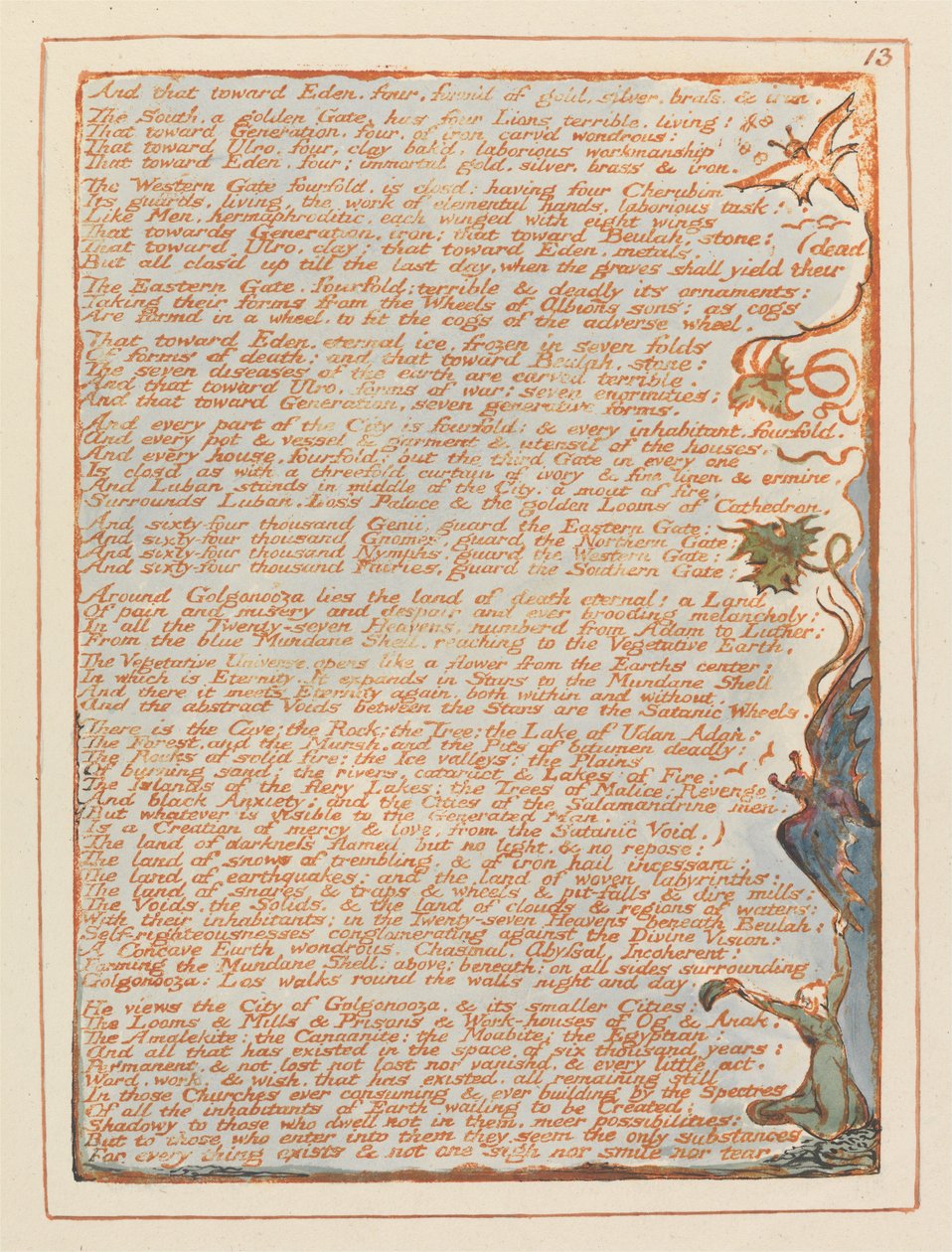 Jerusalem, levy 13, tekijältä William Blake