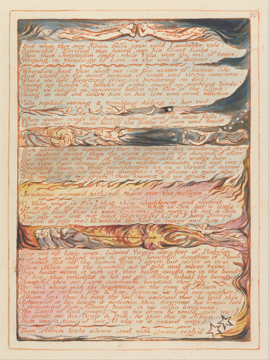 Jerusalem, levy 20, mutta kun he näkivät Albionin ... tekijältä William Blake