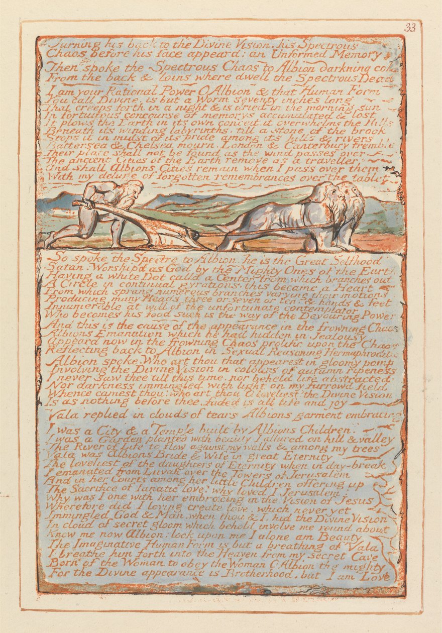 Jerusalem, levy 33, tekijältä William Blake