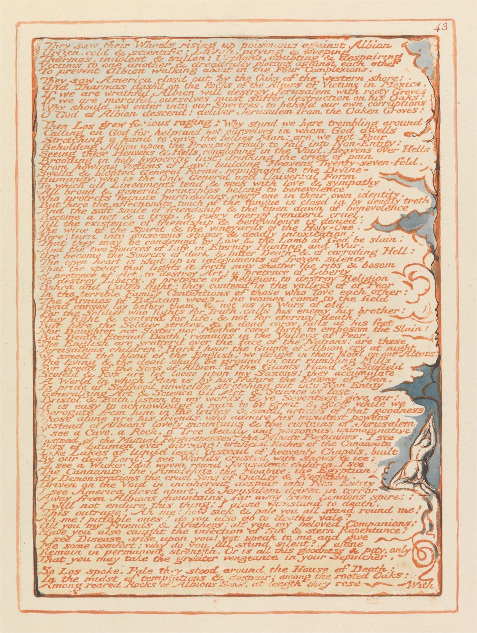 Jerusalem, levy 43, tekijältä William Blake