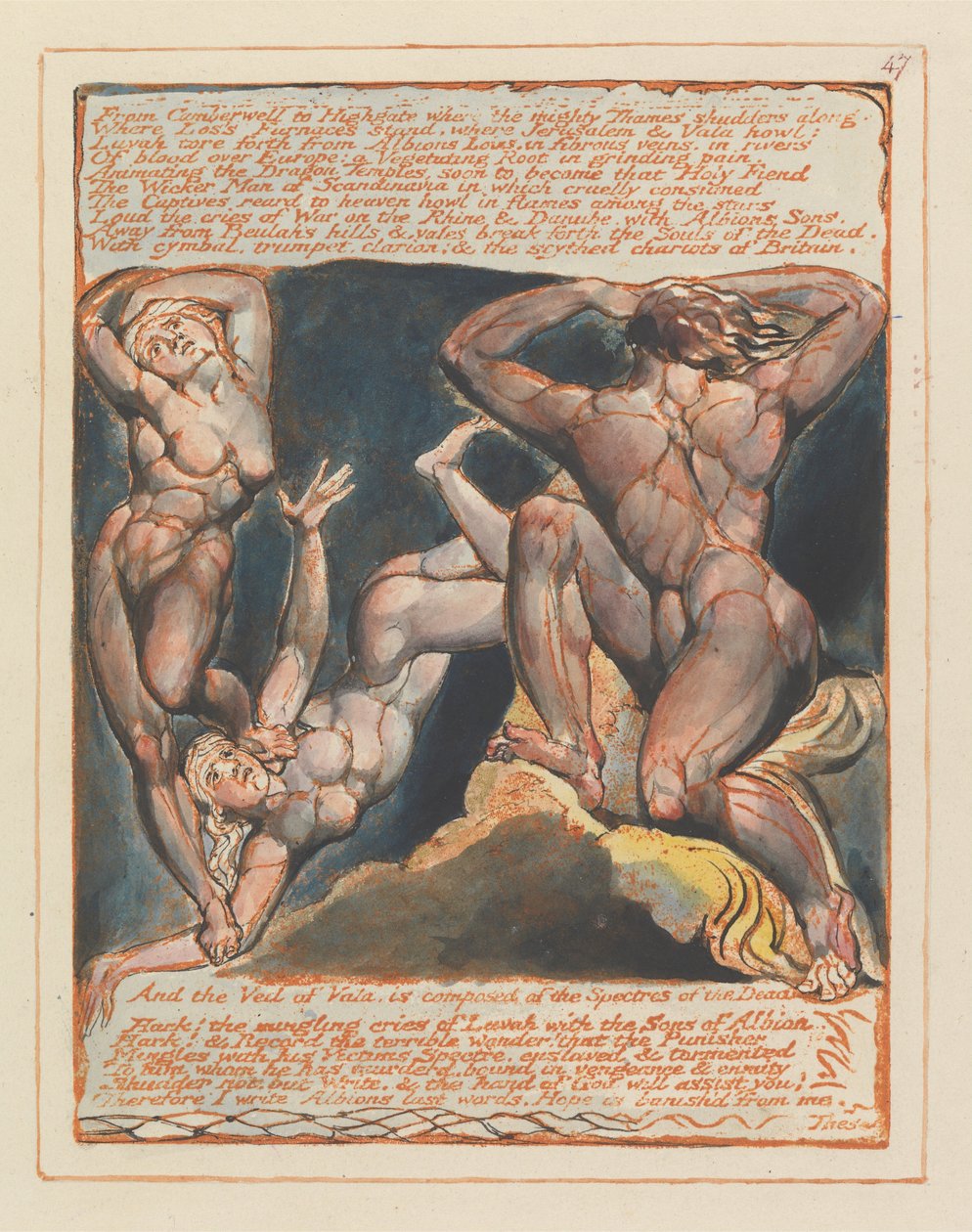 Jerusalem, levy 47, Camberwellistä Highgateen .... tekijältä William Blake