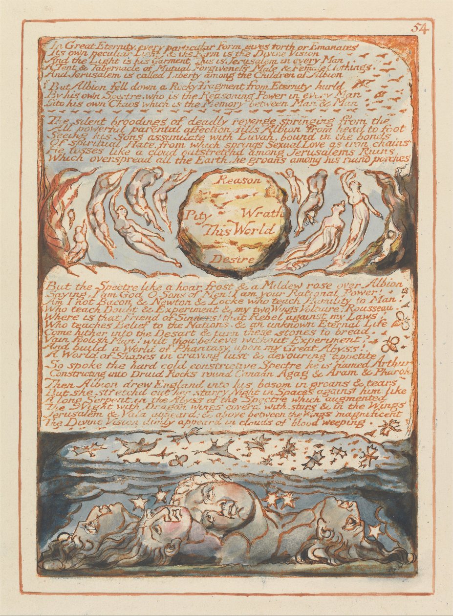 Jerusalem, levy 54, suuressa iankaikkisuudessa ... tekijältä William Blake