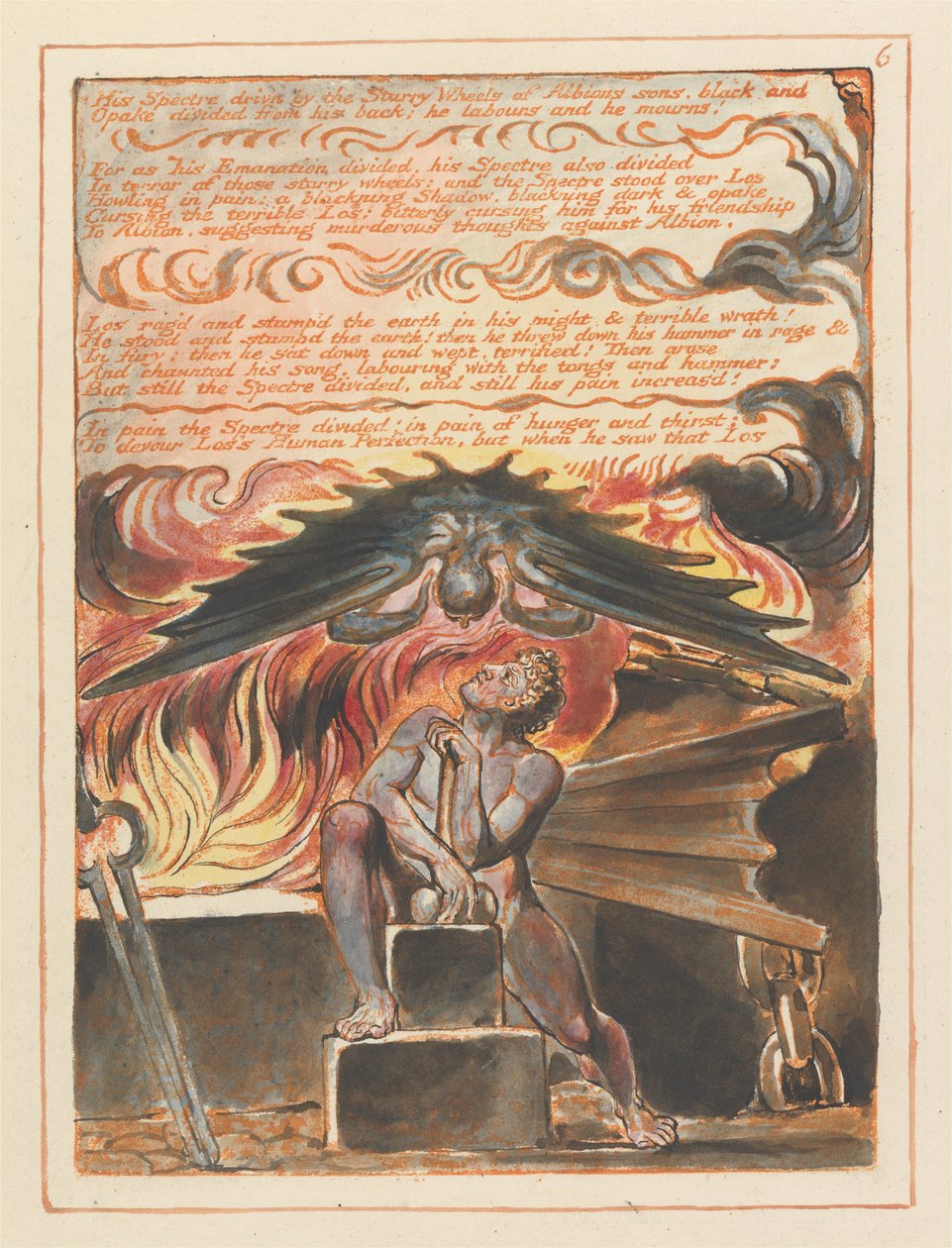 Jerusalem, levy 6, Hänen haaveensa ajaa .... tekijältä William Blake