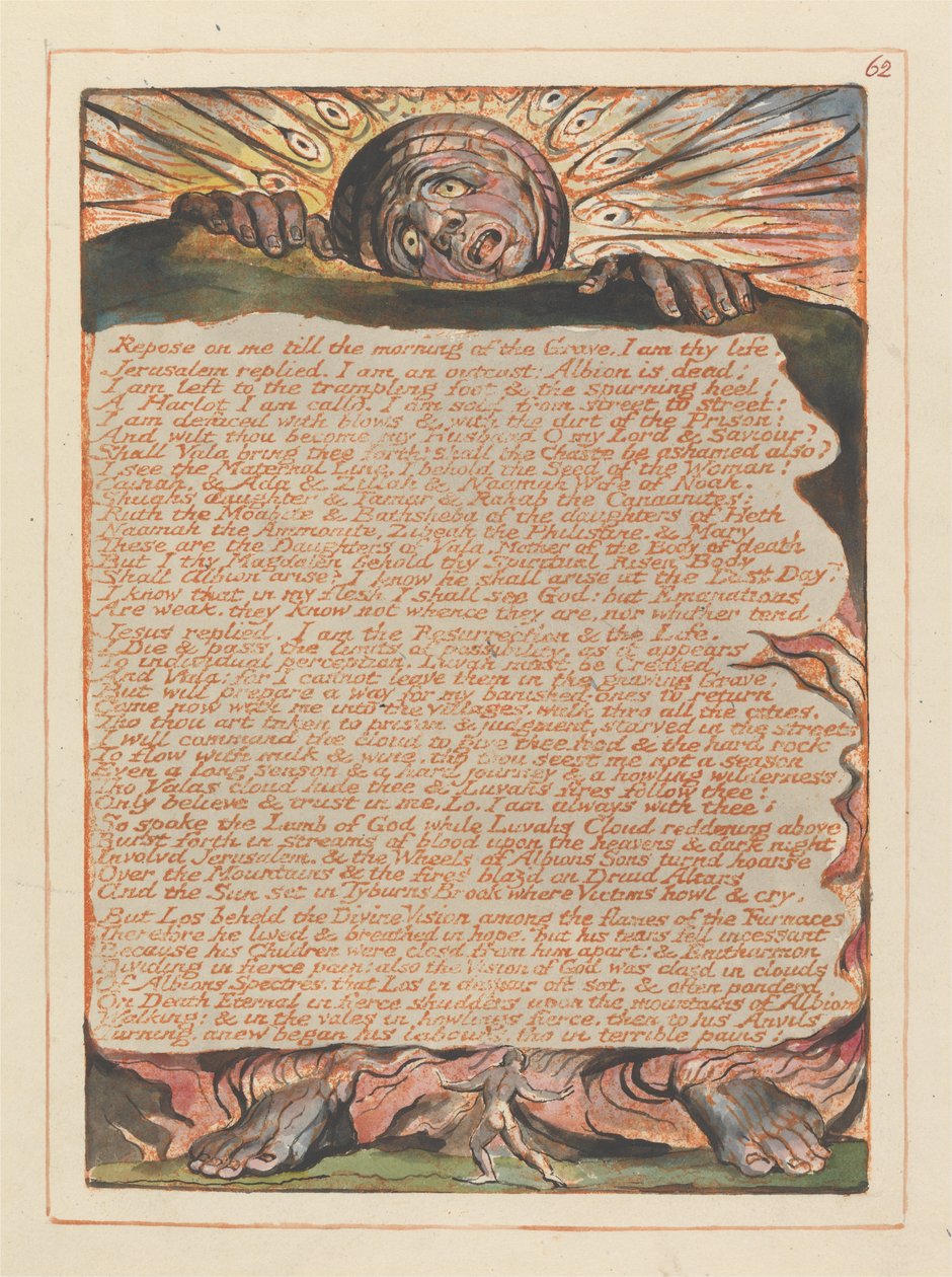 Jerusalem, laatta 62, Lepo minussa.... tekijältä William Blake