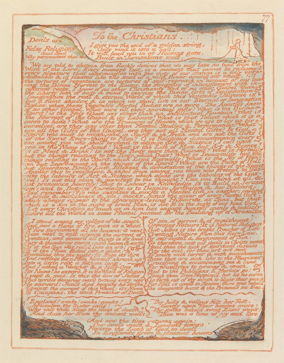 Jerusalem, levy 77, kristityille .... tekijältä William Blake