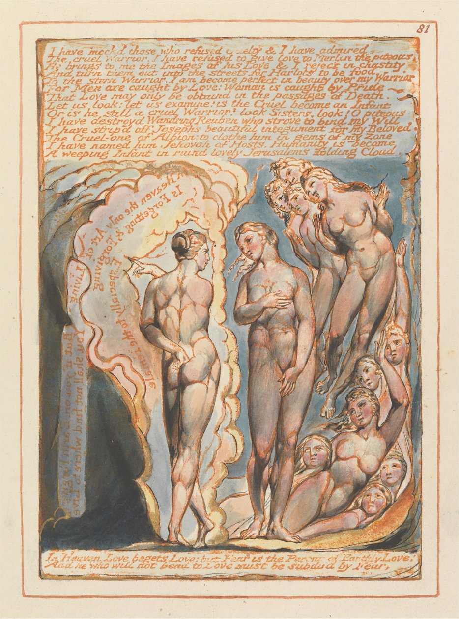 Jerusalem, levy 81, olen pilkanut niitä .... tekijältä William Blake