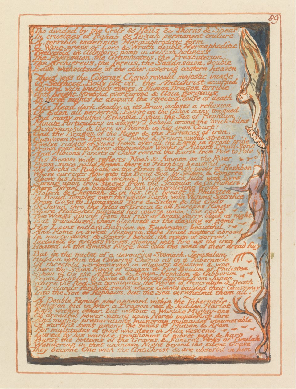 Jerusalem, levy 89, Tho ristillä jaettuna .... tekijältä William Blake