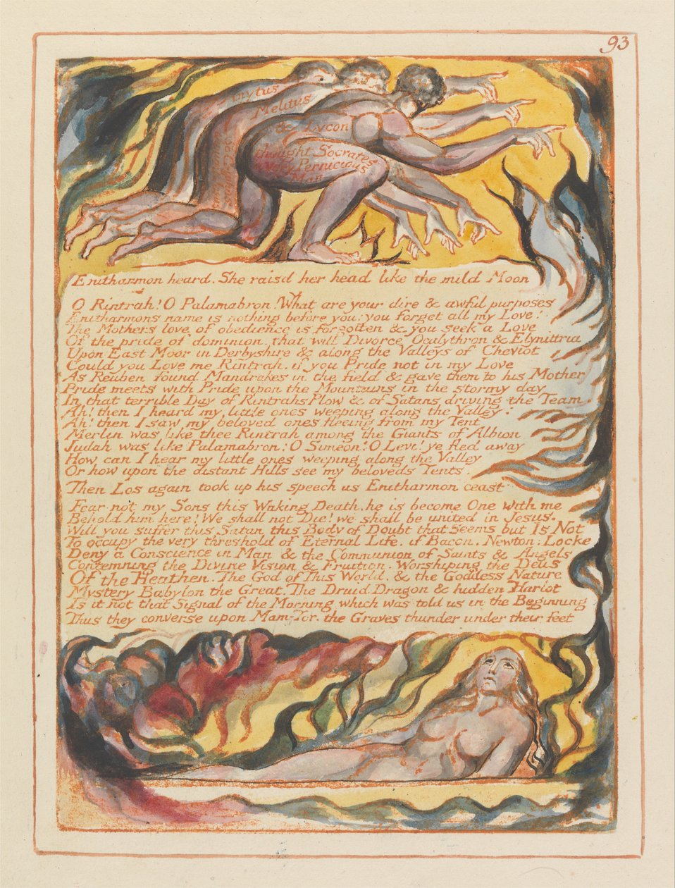 Jerusalem, levy 93, Enitharmon kuuli .... tekijältä William Blake