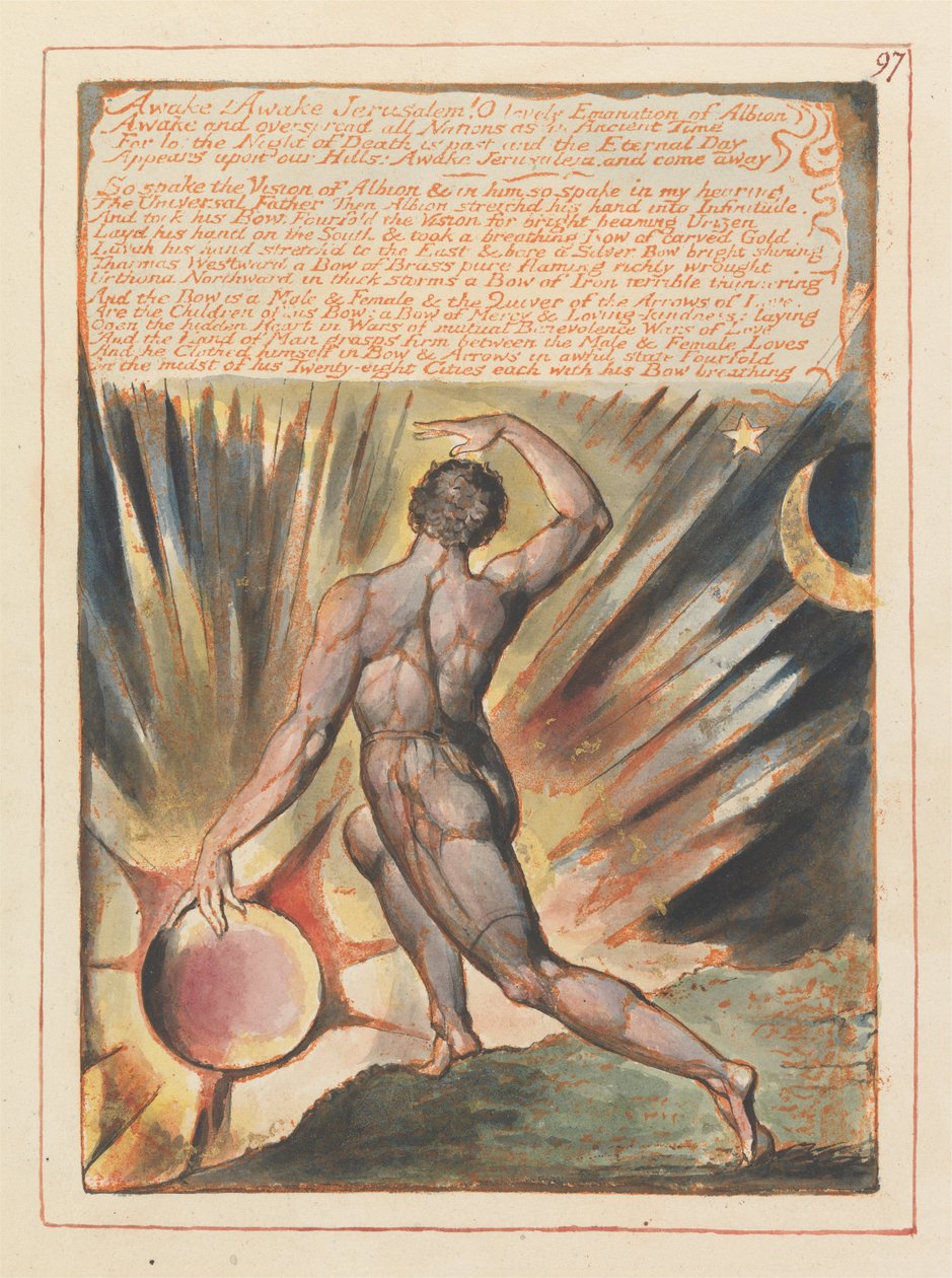 Jerusalem, levy 97, Herää! Herää Jerusalem .... tekijältä William Blake