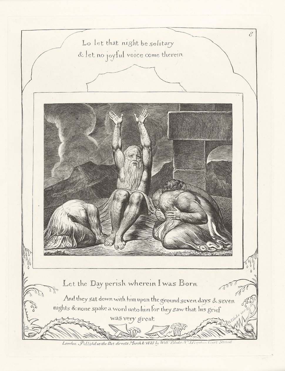 Anna sen päivän kadota, jolloin synnyin, 1825 tekijältä William Blake
