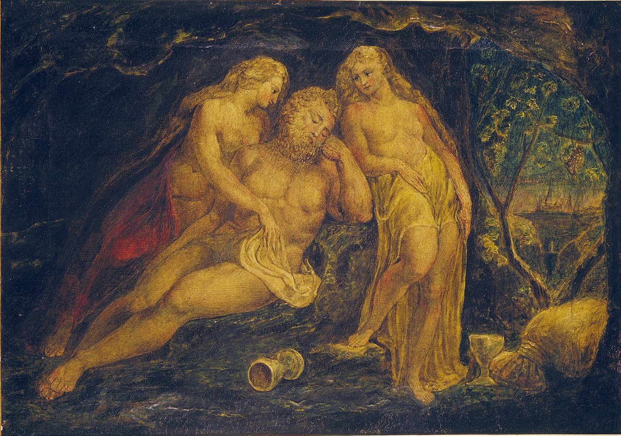 Lot ja hänen tyttärensä tekijältä William Blake