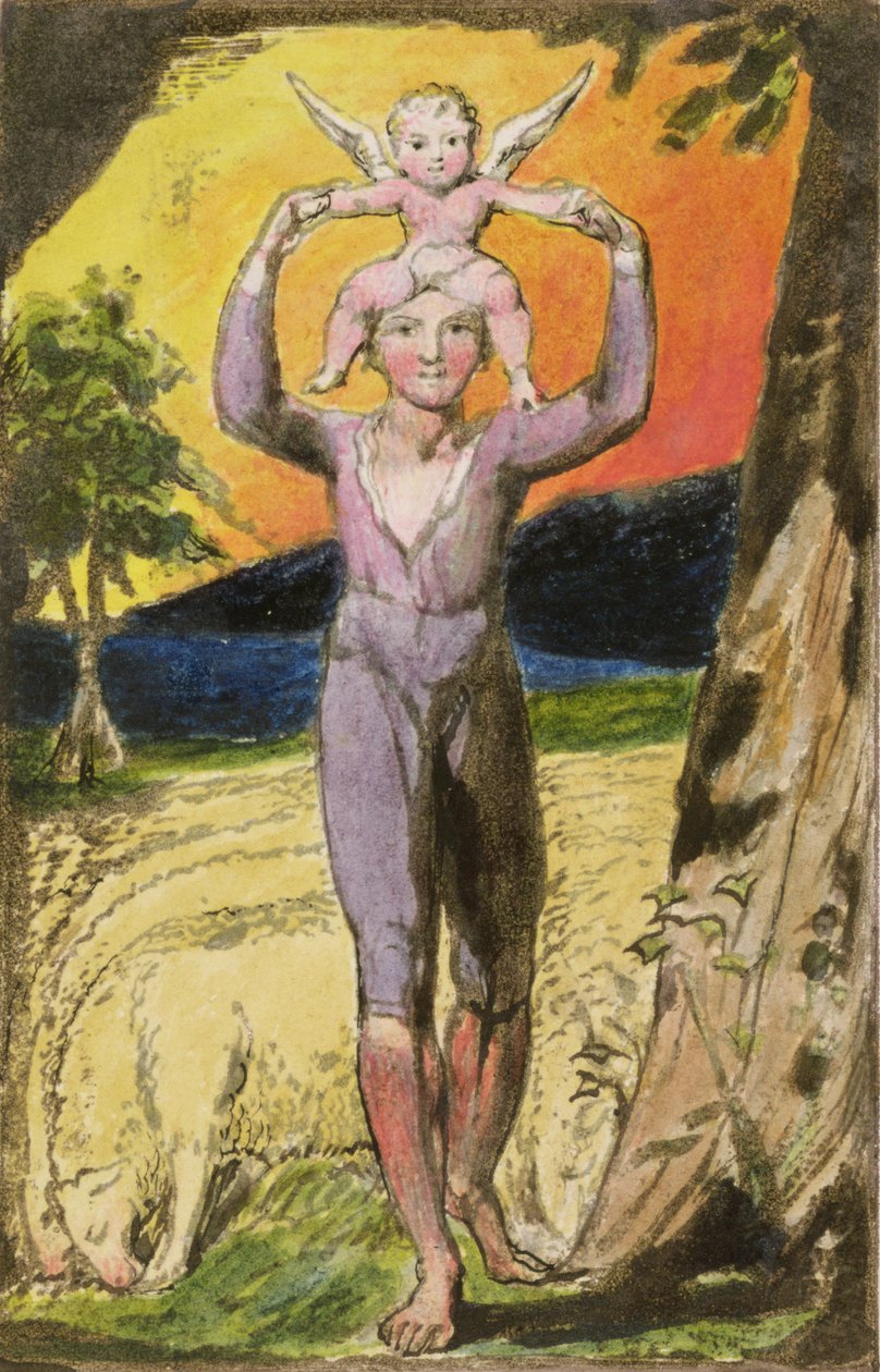 P.124-1950.pt29 Frontispiece to Songs of Experience: levy 29 kappaleesta Songs of Innocence and of Experience (kopio R), n. 1802-08 (etsaus, muste ja wc) tekijältä William Blake