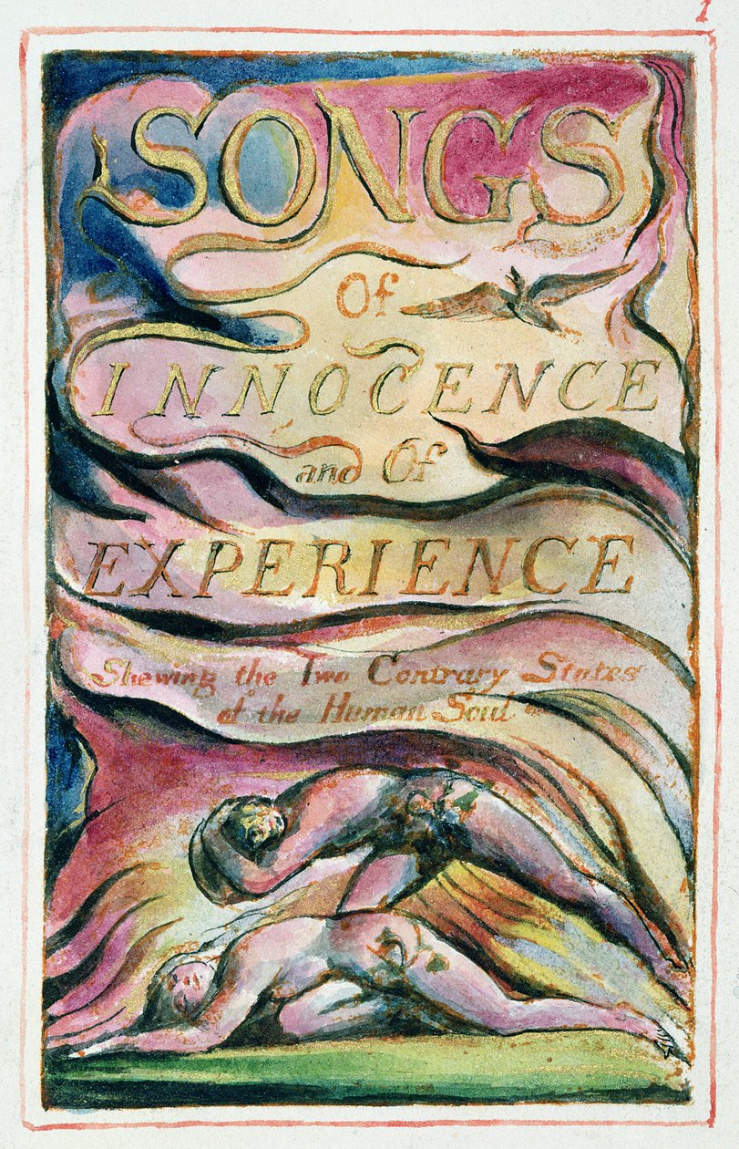 P.125-1950.pt1 Nimisivu: levy 1 teoksesta Songs of Innocence and of Experience (kopio AA) n. 1815-26 (etsaus, muste ja wc) tekijältä William Blake