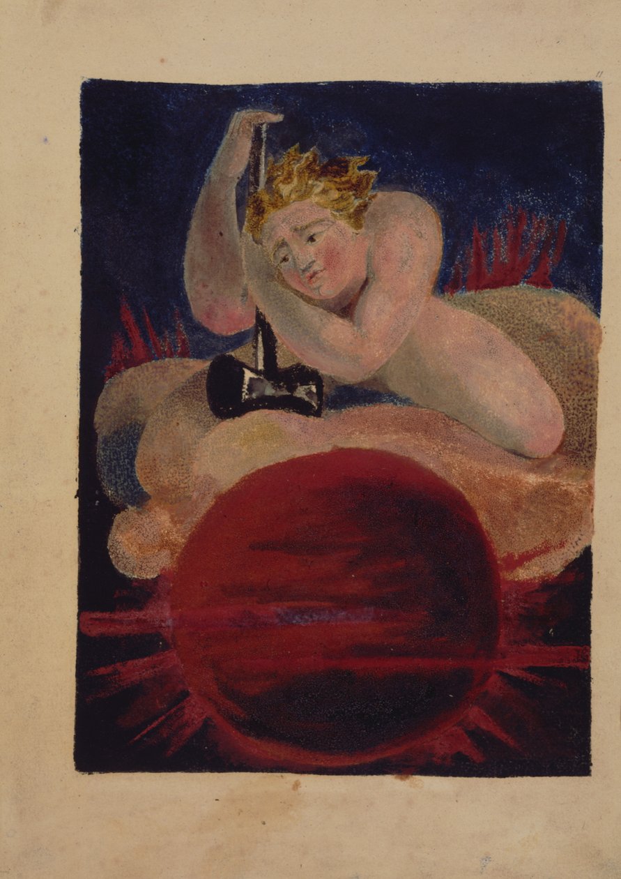 Levy 8 Losin laulusta, kappale B, kongressikirjaston kokoelmassa. tekijältä William Blake