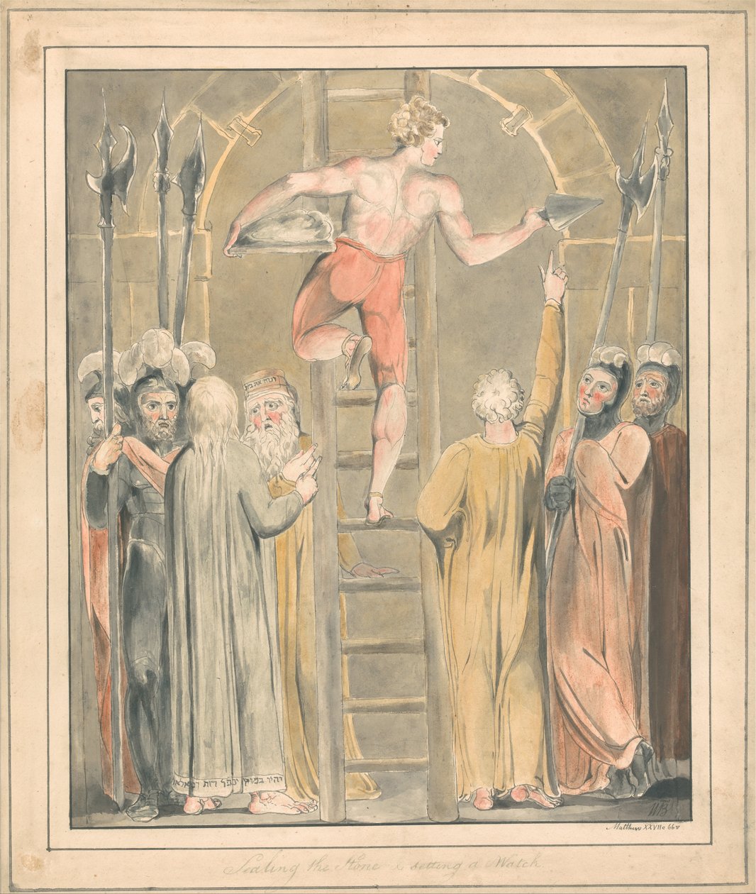 Kiven sinetöiminen ja kellon asettaminen tekijältä William Blake