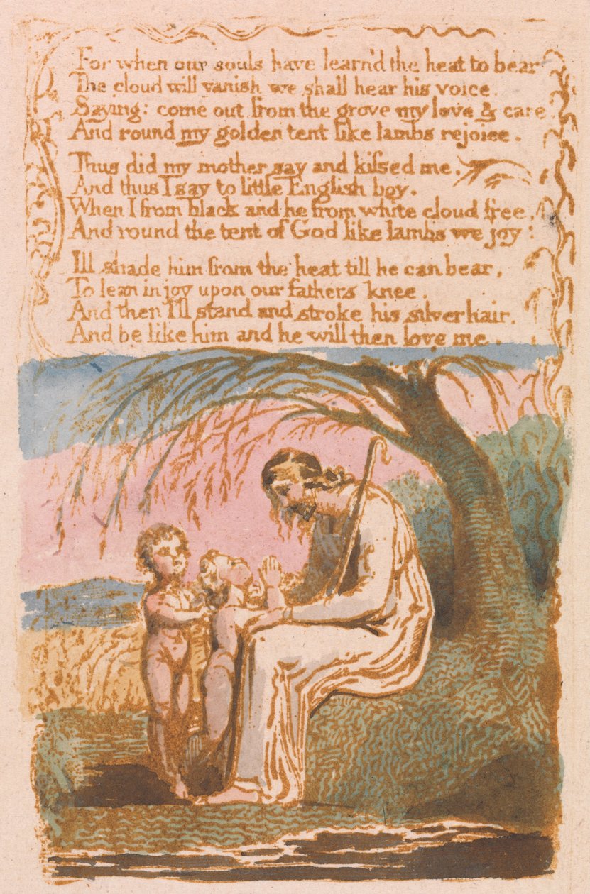 Innocence Songs, Plate 30, Pikku musta poika (Bentley 10) tekijältä William Blake