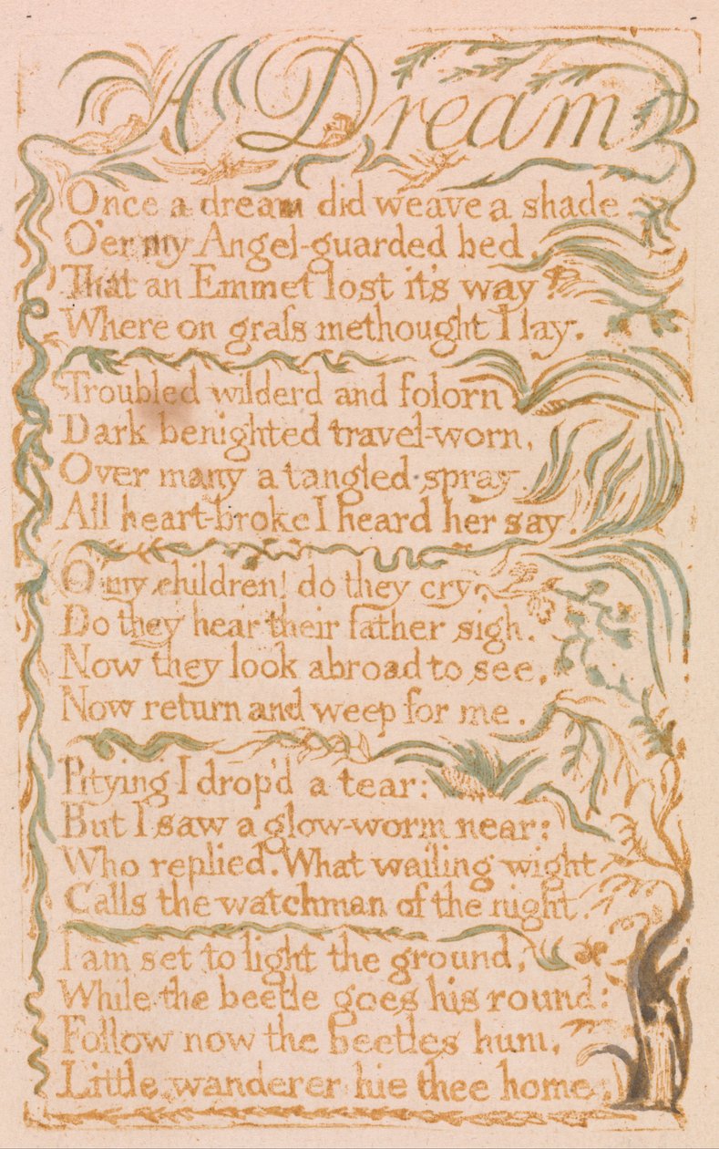 Viattomuuden laulut, levy 4, tekijältä William Blake